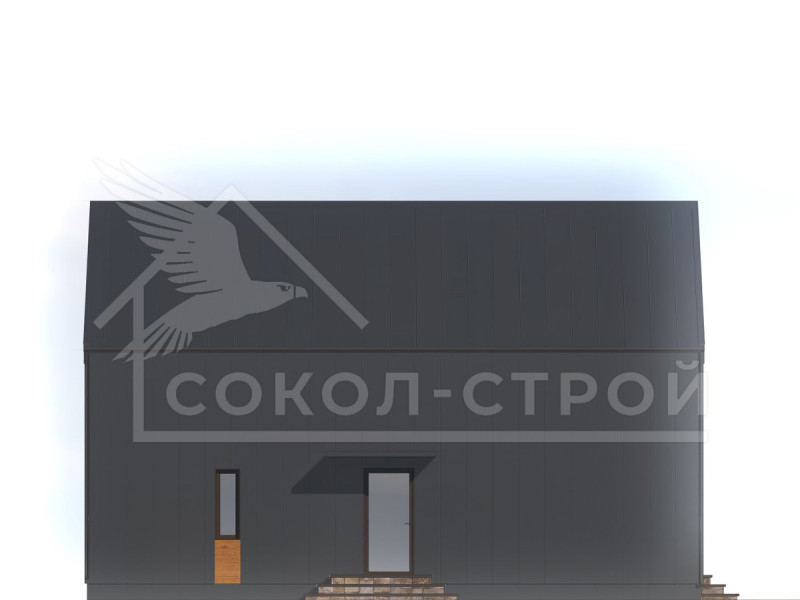 Барнхаус проекта двухэтажного дома под ключ 5.2x12 «S-02»