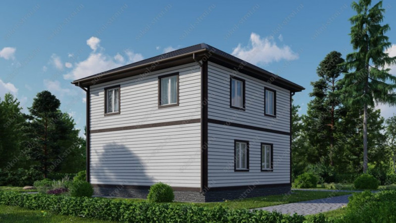 Каркасный дом 8х8 «КД-37»